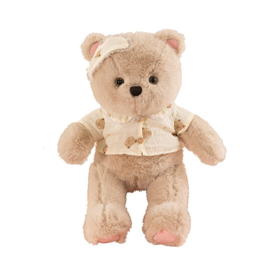 Soothing Teddy Bear Plush Pillow – Soft Goodnight Stuffed Toy for Kids