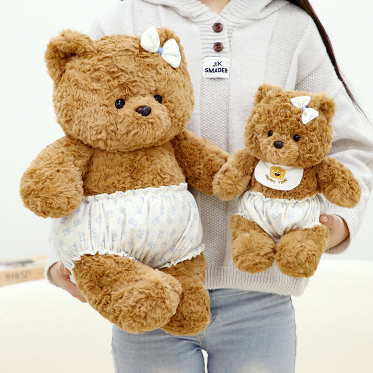 Soft and cuddly teddy bear plush toy pillow, perfect gift for girls and children