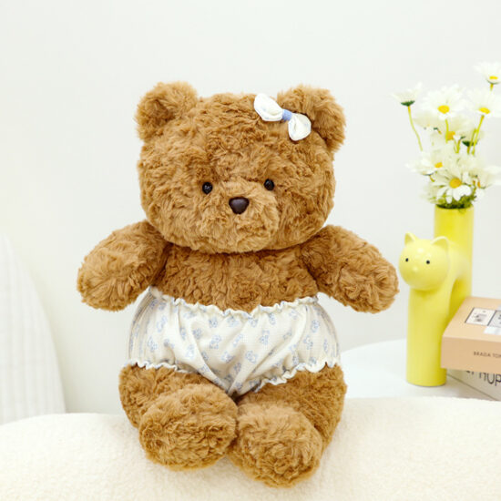 Soft and cuddly teddy bear plush toy pillow, perfect gift for girls and children

