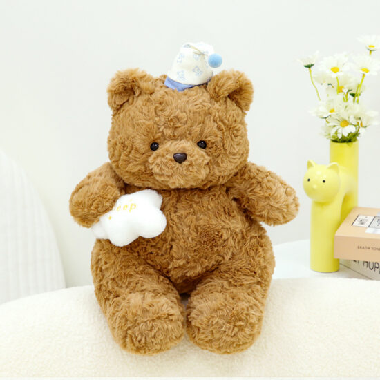 Soft and cuddly teddy bear plush toy pillow, perfect gift for girls and children

