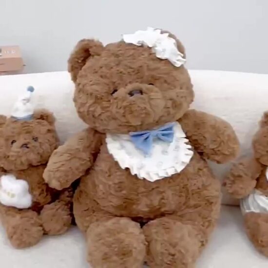 Soft and cuddly teddy bear plush toy pillow, perfect gift for girls and children

