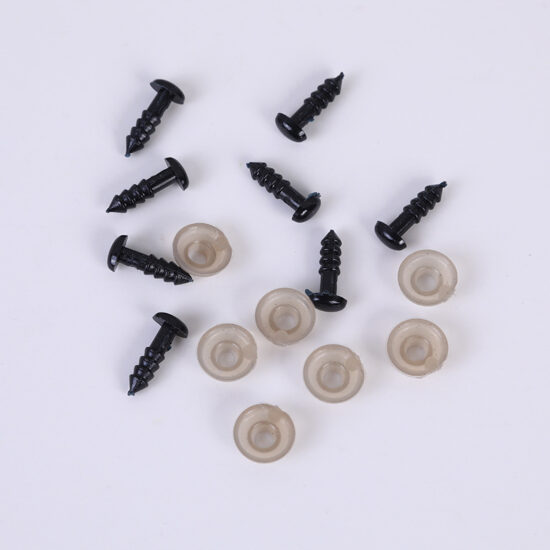 DIY Teddy Bear Eyes and Black & Yellow Oval Plush Noses for Dolls and Stuffed Animals