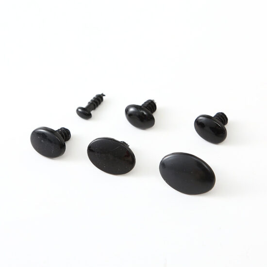 DIY Teddy Bear Eyes and Black & Yellow Oval Plush Noses for Dolls and Stuffed Animals