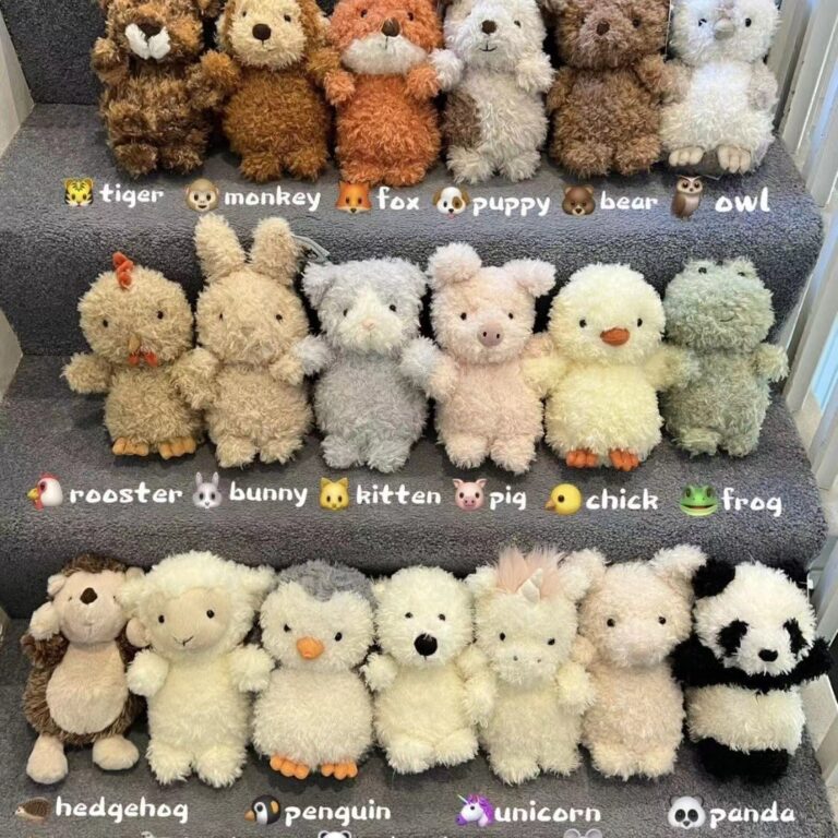 Little Curly Plush Animal Toys – Assorted Mini Animals for Gifts and Toy Displays