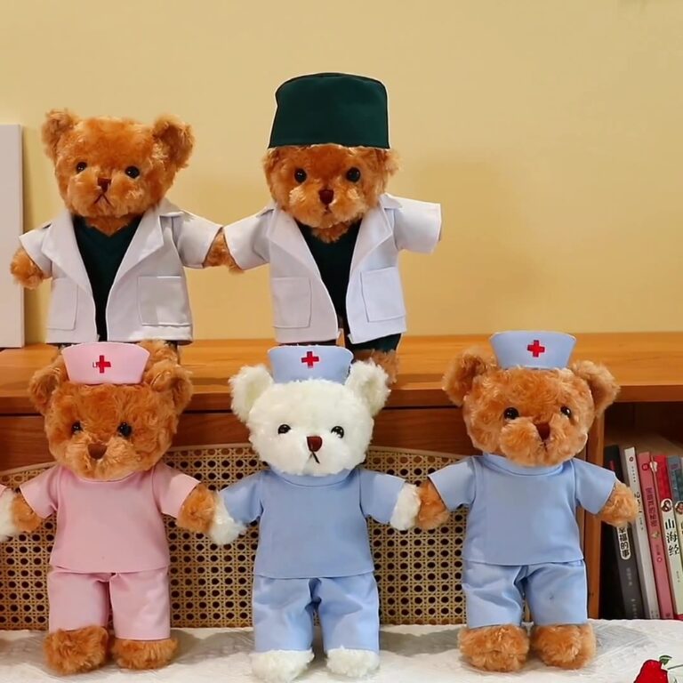 Doctor Nurse Teddy Bear Plush Toy – Customizable with Logo, Perfect for Healthcare Gifts and Promotions
