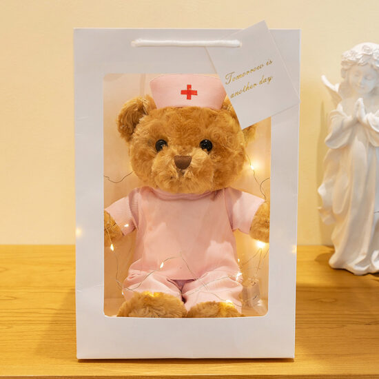 Doctor Nurse Teddy Bear Plush Toy – Customizable with Logo, Perfect for Healthcare Gifts and Promotions
