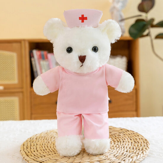 Doctor Nurse Teddy Bear Plush Toy – Customizable with Logo, Perfect for Healthcare Gifts and Promotions