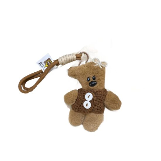 Fashion Plush Dressed Teddy Bear Keychains – Squeaky Couple Bag Charms