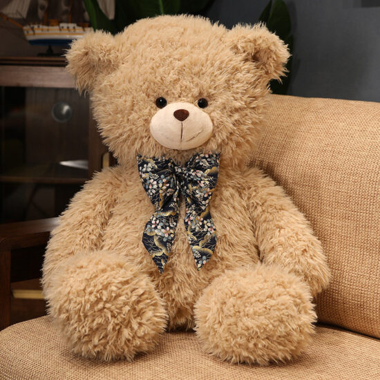 Giant Teddy Bear Plush Toy with Bow Tie – Oversized Stuffed Animal for Girls

