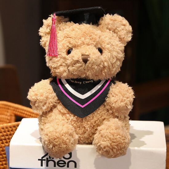 Small Graduation Teddy Bear in Cap and Gown for Student Gifts

