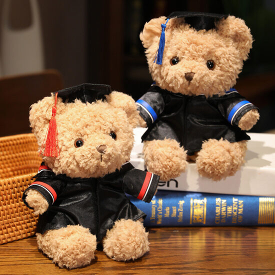 Small Graduation Teddy Bear in Cap and Gown for Student Gifts

