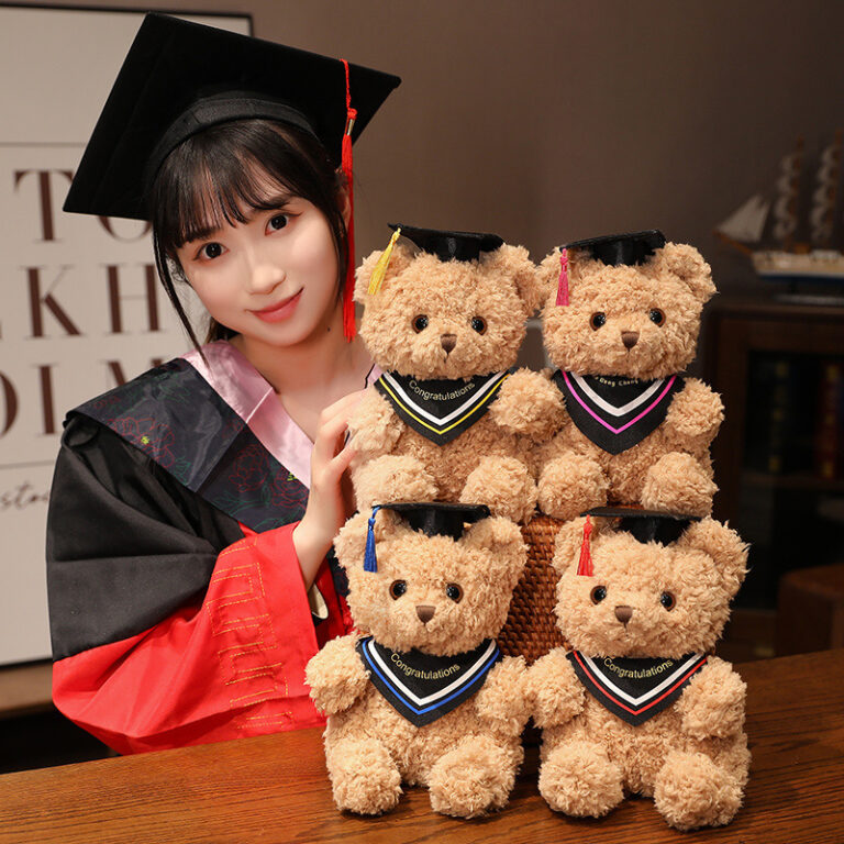 Small Graduation Teddy Bear in Cap and Gown for Student Gifts