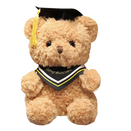Small Graduation Teddy Bear in Cap and Gown for Student Gifts


