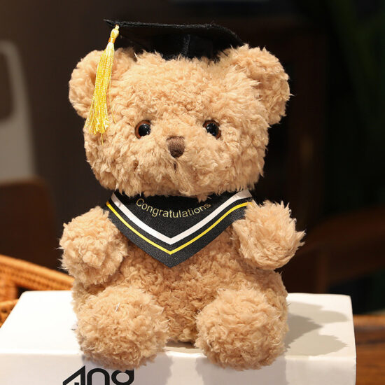 Small Graduation Teddy Bear in Cap and Gown for Student Gifts

