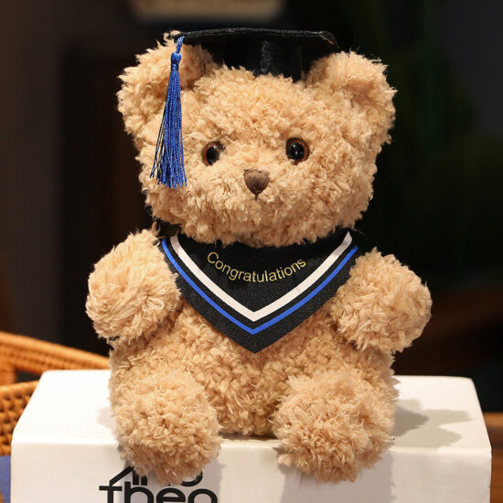 Small Graduation Teddy Bear in Cap and Gown for Student Gifts

