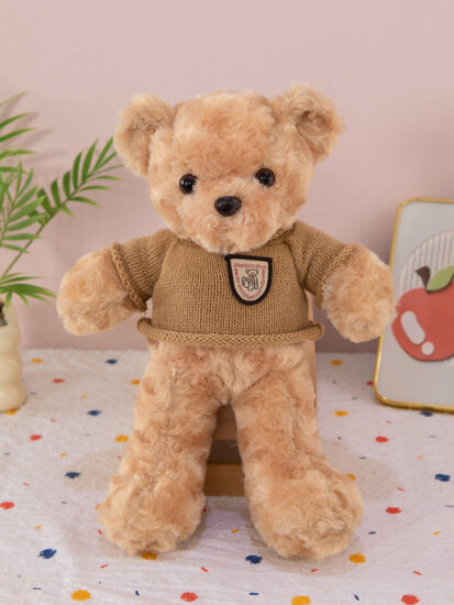 Graduation teddy bear plush toy wearing cap and gown, perfect gift for graduates