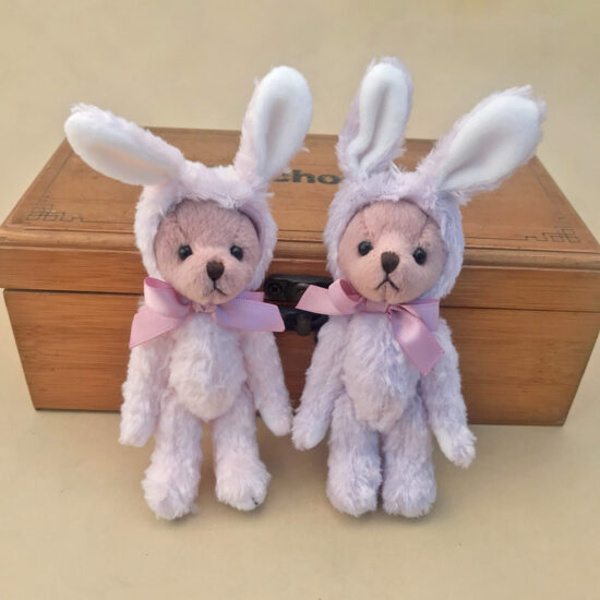 Handmade Mini Jointed Teddy Bear – Plush Stuffed Keychain Doll for Bags and Gifts