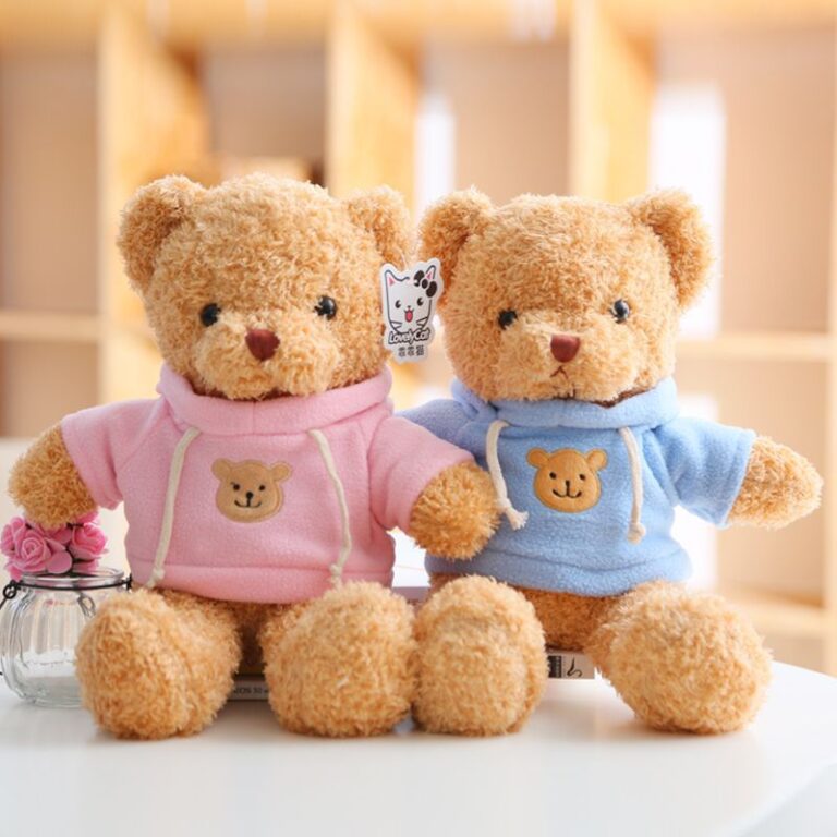 Cute Korean INS-style Teddy Bear Plush Toy with Sweater - Perfect Gift for Girls