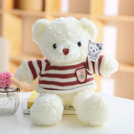 Cute Korean INS-style Teddy Bear Plush Toy with Sweater - Perfect Gift for Girls

