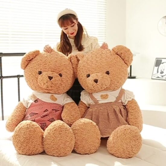 Large Soft Teddy Bear Plush Toy – Hugging Pillow for Girls and Bed Decor