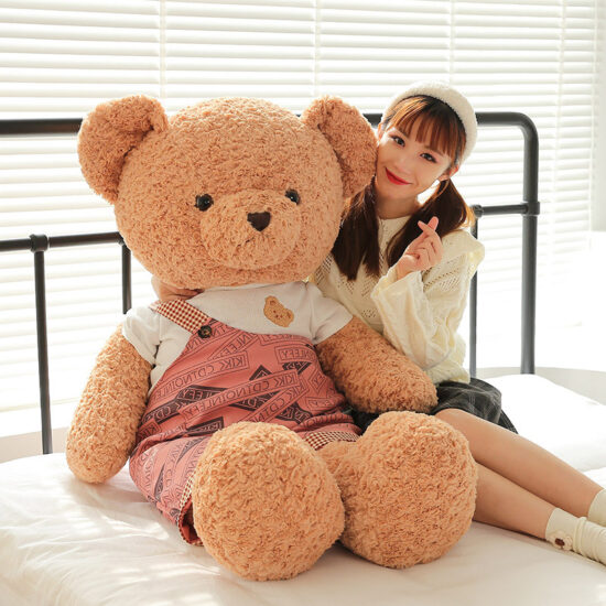 Large Soft Teddy Bear Plush Toy – Hugging Pillow for Girls and Bed Decor