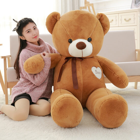 Large Plush Hugging Teddy Bear – Giant Stuffed Bear Doll Birthday Gift for Girls