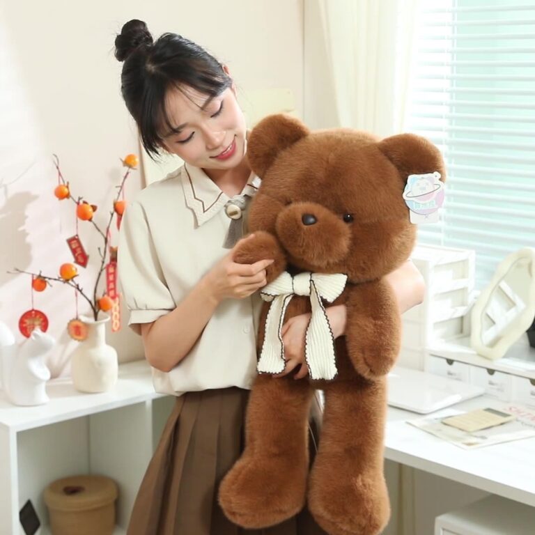 Large Teddy Bear Warrior Plush Toy – Soft Stuffed Doll Gift for Girls and Sleep