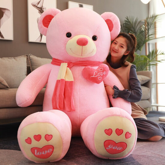 Large Dressed Teddy Bear Plush – Soft Stuffed Toy for Girls & Gift