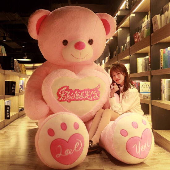 Large Dressed Teddy Bear Plush – Soft Stuffed Toy for Girls & Gift