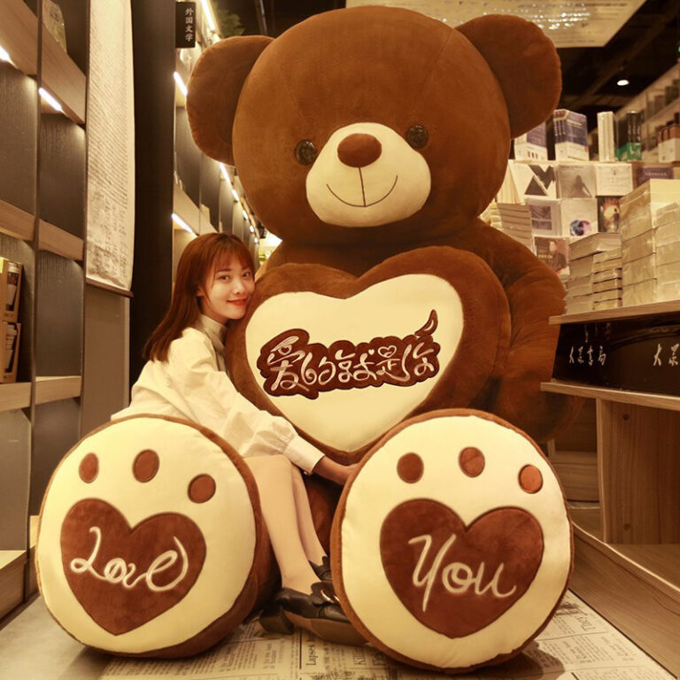 Large Dressed Teddy Bear Plush – Soft Stuffed Toy for Girls & Gift