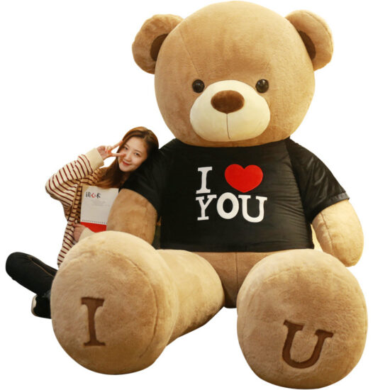 Large Dressed Teddy Bear Plush – Soft Stuffed Toy for Girls & Gift