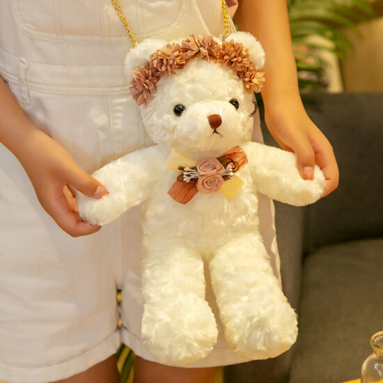 Lolita Style Bear Plush Bag Shell – Semi-Finished DIY Soft Girl Crossbody Purse