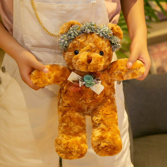 Lolita Style Bear Plush Bag Shell – Semi-Finished DIY Soft Girl Crossbody Purse