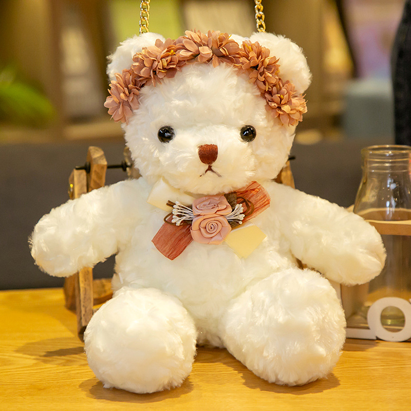 Lolita Style Bear Plush Bag Shell – Semi-Finished DIY Soft Girl Crossbody Purse