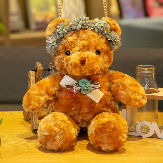 Lolita Style Bear Plush Bag Shell – Semi-Finished DIY Soft Girl Crossbody Purse