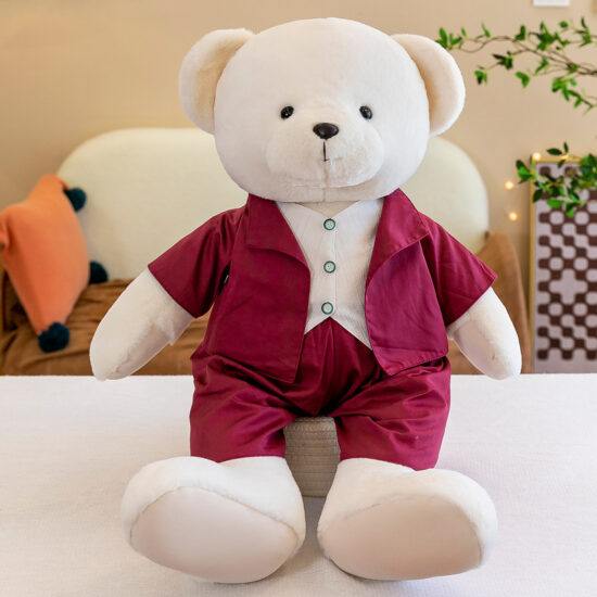 Medium-Sized Romantic Teddy Bear Plush for Couples – Wedding or Birthday Gift

