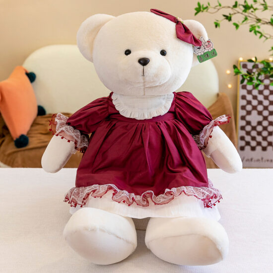 Medium-Sized Romantic Teddy Bear Plush for Couples – Wedding or Birthday Gift

