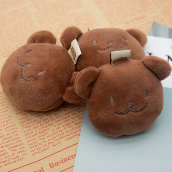 Mini Cartoon Butter Teddy Bear Plush Keychain – Cute Soft Bag Pendant