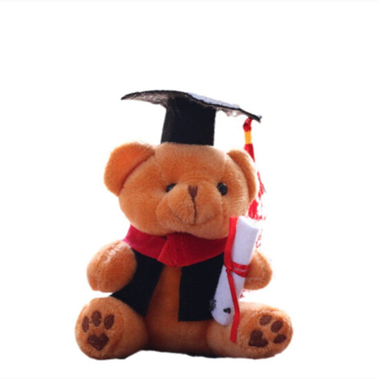 Mini Graduation Teddy Bear Plush Keychain – Soft Toy Gift for Students