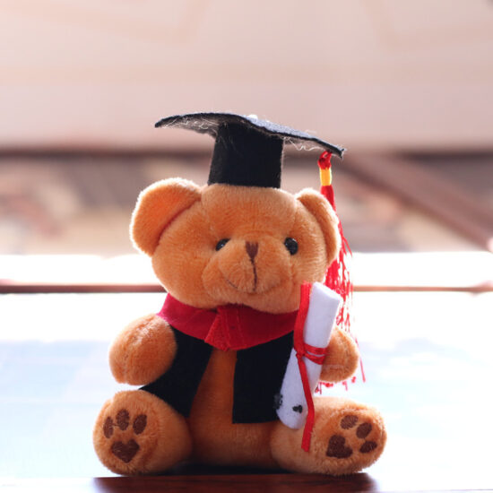 Mini Graduation Teddy Bear Plush Keychain – Soft Toy Gift for Students