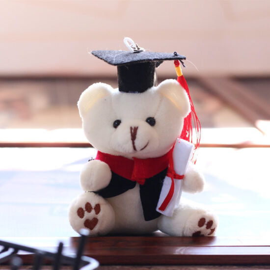 Mini Graduation Teddy Bear Plush Keychain – Soft Toy Gift for Students