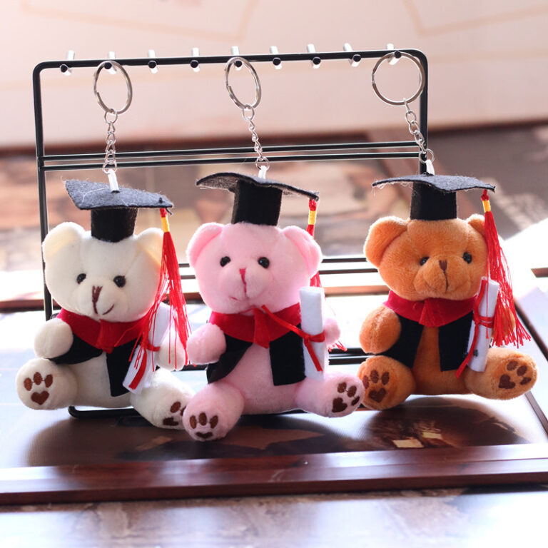 Mini Graduation Teddy Bear Plush Keychain – Soft Toy Gift for Students