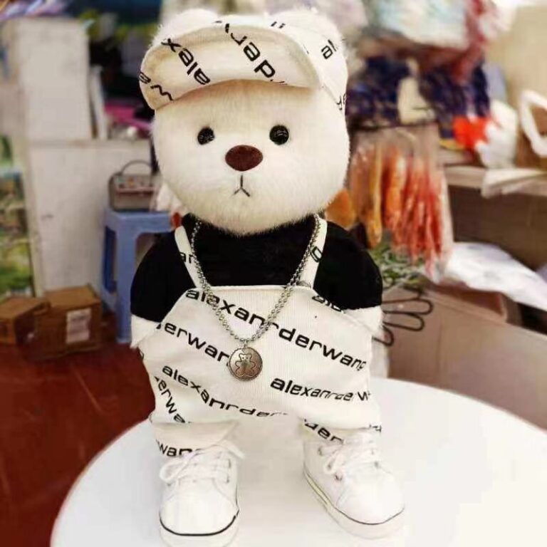 Poseable Mini Teddy Bear Plush Toy with Changeable Clothes – Cute Soft Doll for Kids and Collectors