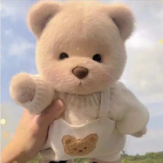 Poseable Mini Teddy Bear Plush Toy with Changeable Clothes – Cute Soft Doll for Kids and Collectors