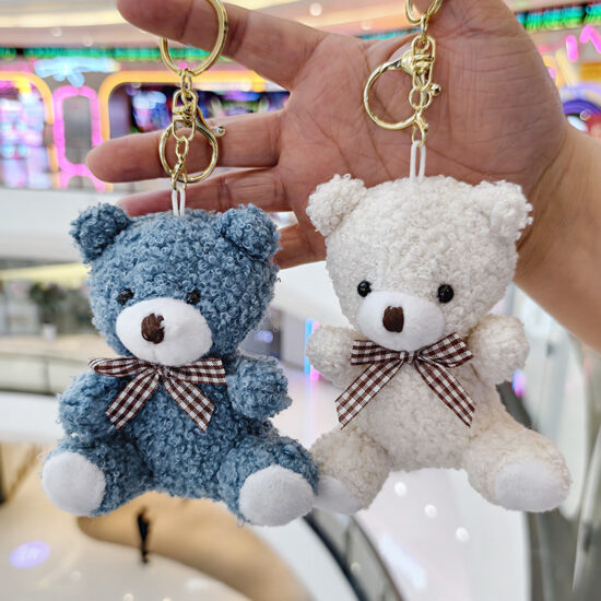  Mini Plush Teddy Bear Keychain for Bag Decoration, Gifts and Toy Machines