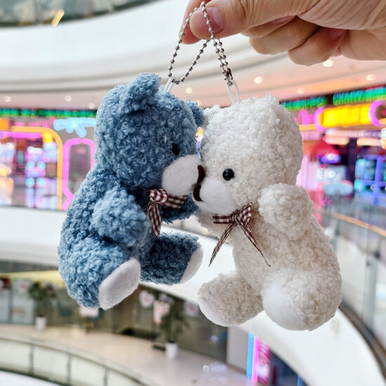  Mini Plush Teddy Bear Keychain for Bag Decoration, Gifts and Toy Machines