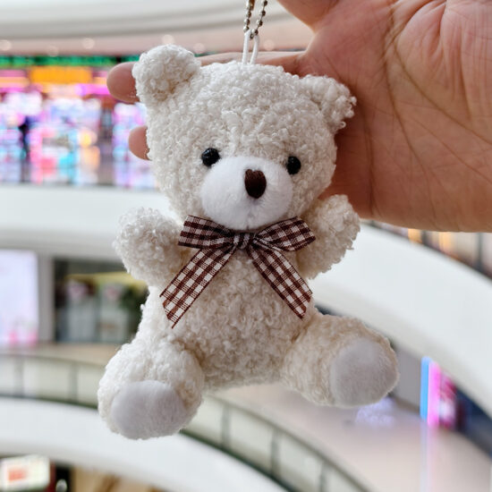  Mini Plush Teddy Bear Keychain for Bag Decoration, Gifts and Toy Machines