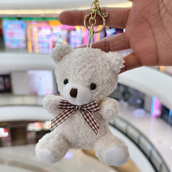  Mini Plush Teddy Bear Keychain for Bag Decoration, Gifts and Toy Machines