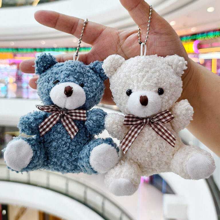 Mini Plush Teddy Bear Keychain for Bag Decoration, Gifts and Toy Machines
