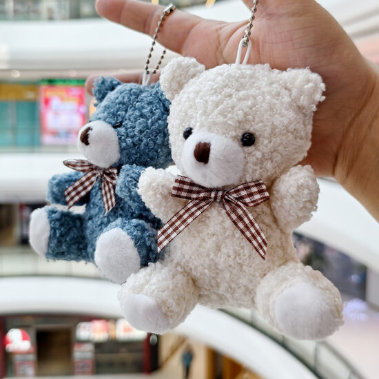 Mini Plush Teddy Bear Keychain for Bag Decoration, Gifts and Toy Machines